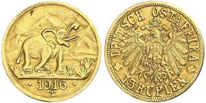 15 Rupee Africa Orientale Tedesca (1885-1919) Oro 