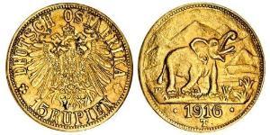 15 Rupee Africa Orientale Tedesca (1885-1919) Oro 