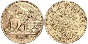 15 Rupee Africa Orientale Tedesca (1885-1919) Oro 