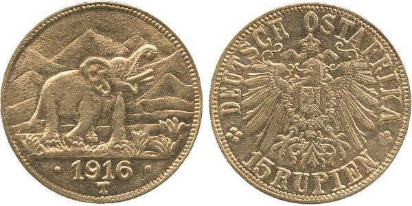 15 Rupee Africa Orientale Tedesca (1885-1919) Oro 
