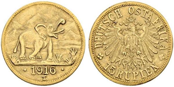 15 Rupee Africa Orientale Tedesca (1885-1919) Oro 
