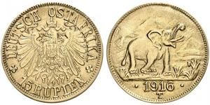 15 Rupee África Oriental Alemana (1885-1919) Oro 