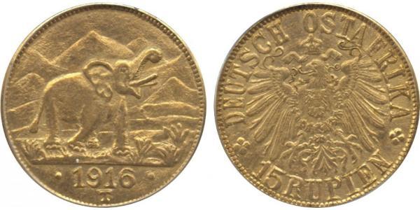 15 Rupee German East Africa (1885-1919) 金 
