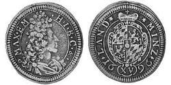 15 Kreuzer Electorate of Bavaria (1623 - 1806) Plata 