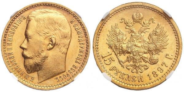 15 Рубль Российская империя (1720-1917) Золото Николай II (1868-1918)