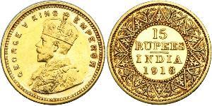 15 Рупия Британская Индия (1858-1947) Золото Георг V (1865-1936)