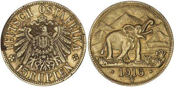 15 Рупия Германская Восточная Африка (1885-1919) Золото 