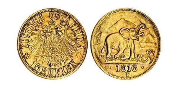 15 Рупія Німецька Східна Африка (1885-1919) Золото 