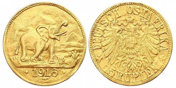 15 Рупія Німецька Східна Африка (1885-1919) Золото 