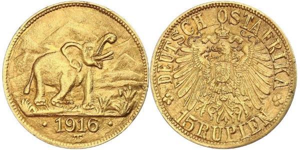 15 Рупія Німецька Східна Африка (1885-1919) Золото 