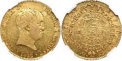 160 Реал Королівство Іспанія (1814 - 1873) Золото Фердинанд VII король Іспанії (1784-1833)