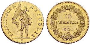 16 Franc Schweiz Gold 