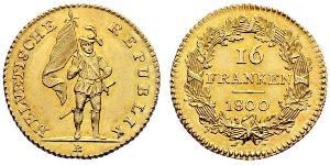 16 Franc Schweiz Gold 