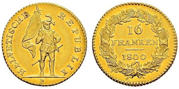 16 Franc Schweiz Gold 