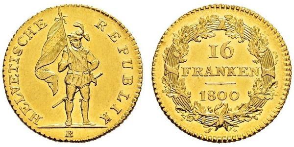 16 Franc Schweiz Gold 