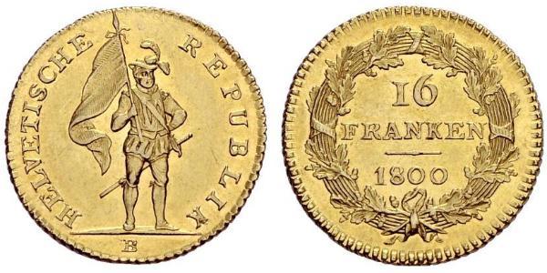 16 Franc Schweiz Gold 
