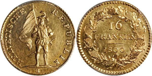 16 Franc Schweiz Gold 