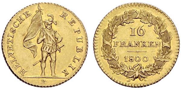 16 Franc Schweiz Gold 