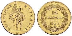 16 Franc Suiza Oro 