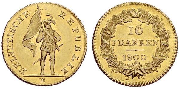 16 Franc Svizzera Oro 