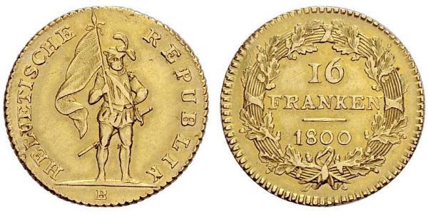 16 Franc Svizzera Oro 