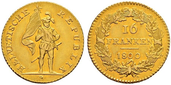 16 Franc Svizzera Oro 