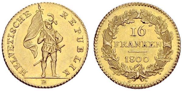 16 Franc Svizzera Oro 