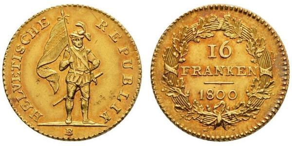 16 Franc Svizzera Oro 