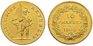 16 Franc 瑞士 金 
