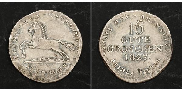 16 Groschen Hannover Argento Guglielmo IV (1765-1837)