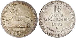 16 Groschen Hanover Silver William IV (1765-1837)