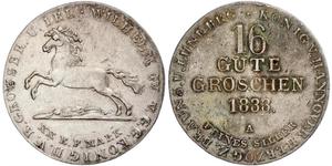 16 Groschen Hanover Silver William IV (1765-1837)