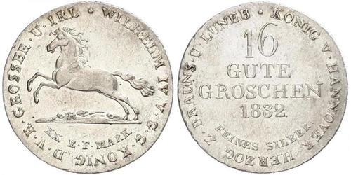 16 Groschen Hanover Silver William IV (1765-1837)