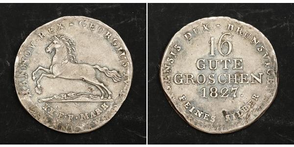 16 Groschen Hanover Silver William IV (1765-1837)