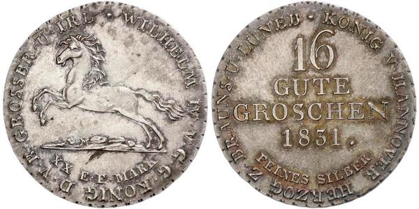 16 Groschen Hanover Silver William IV (1765-1837)