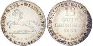 16 Groschen Ганновер Срібло Вільгельм IV (1765-1837)