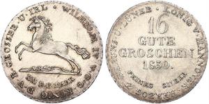 16 Groschen Ганновер Срібло Вільгельм IV (1765-1837)