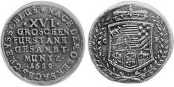 16 Groschen Principality of Anhalt (1212 - 1806) 銀 