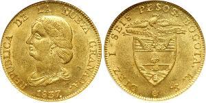 16 Peso Republic of New Granada (1831–1858) 金 
