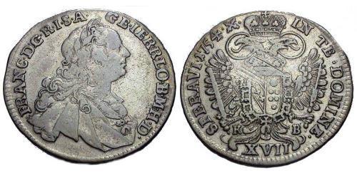 17 Kreuzer Ååstenrik Billon Argent François Ier du Saint-Empire(1708-1765)