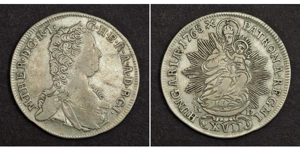 17 Kreuzer Hungary  Maria Theresa of Austria (1717 - 1780)