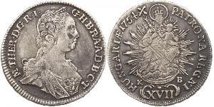17 Kreuzer Hungría  Maria Theresa of Austria (1717 - 1780)