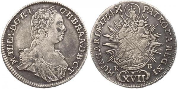 17 Kreuzer Hungría  Maria Theresa of Austria (1717 - 1780)