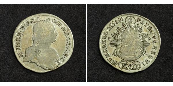 17 Kreuzer Hungría  Maria Theresa of Austria (1717 - 1780)