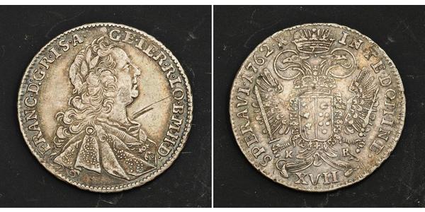 17 Крейцер Австрия Серебро (билон) Франц I Стефан(1708-1765)