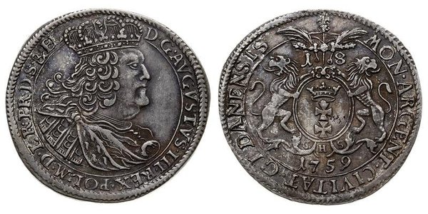 18 Grosh Gdańsk (1454-1793) Argent 