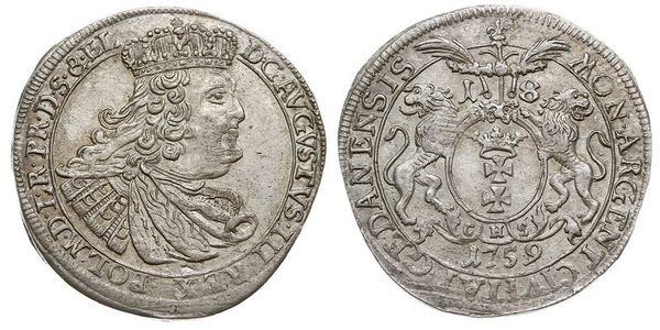 18 Grosh Gdańsk (1454-1793) Argent 