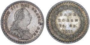 18 Penny Regno Unito di Gran Bretagna e Irlanda (1801-1922) Argento Giorgio III (1738-1820)
