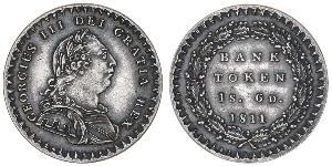 18 Penny Regno Unito di Gran Bretagna e Irlanda (1801-1922) Argento Giorgio III (1738-1820)