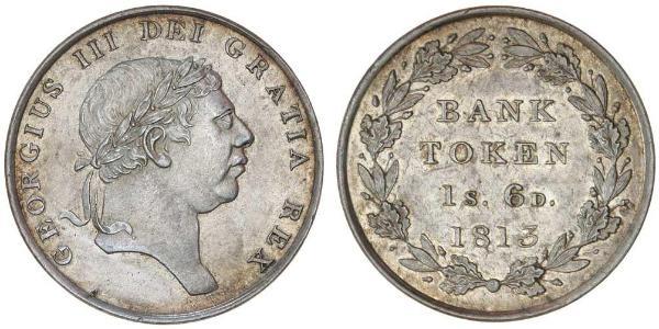 18 Penny Regno Unito di Gran Bretagna e Irlanda (1801-1922) Argento Giorgio III (1738-1820)
